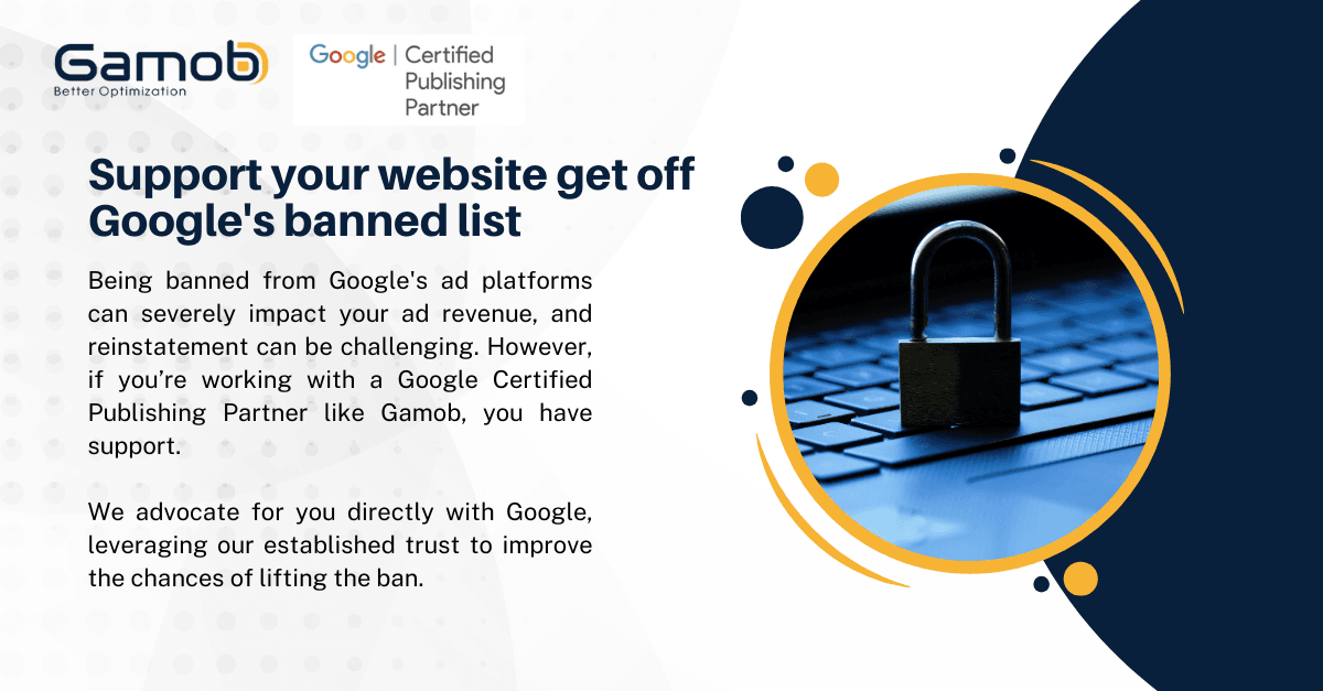 Support your website get off Google's banned list