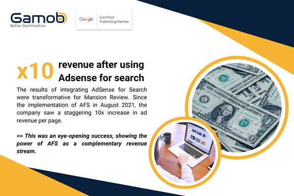 increase revenue after using Adsense for search