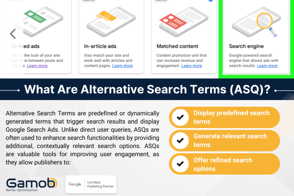 What are Alternative Search Terms (ASQ)?